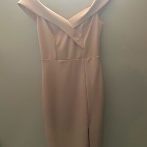 Premier One-Shoulder Blush Pink Sheath Dress
